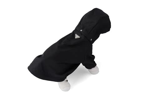 Prada Nylon Dog Raincoat With Hood in Black Release 